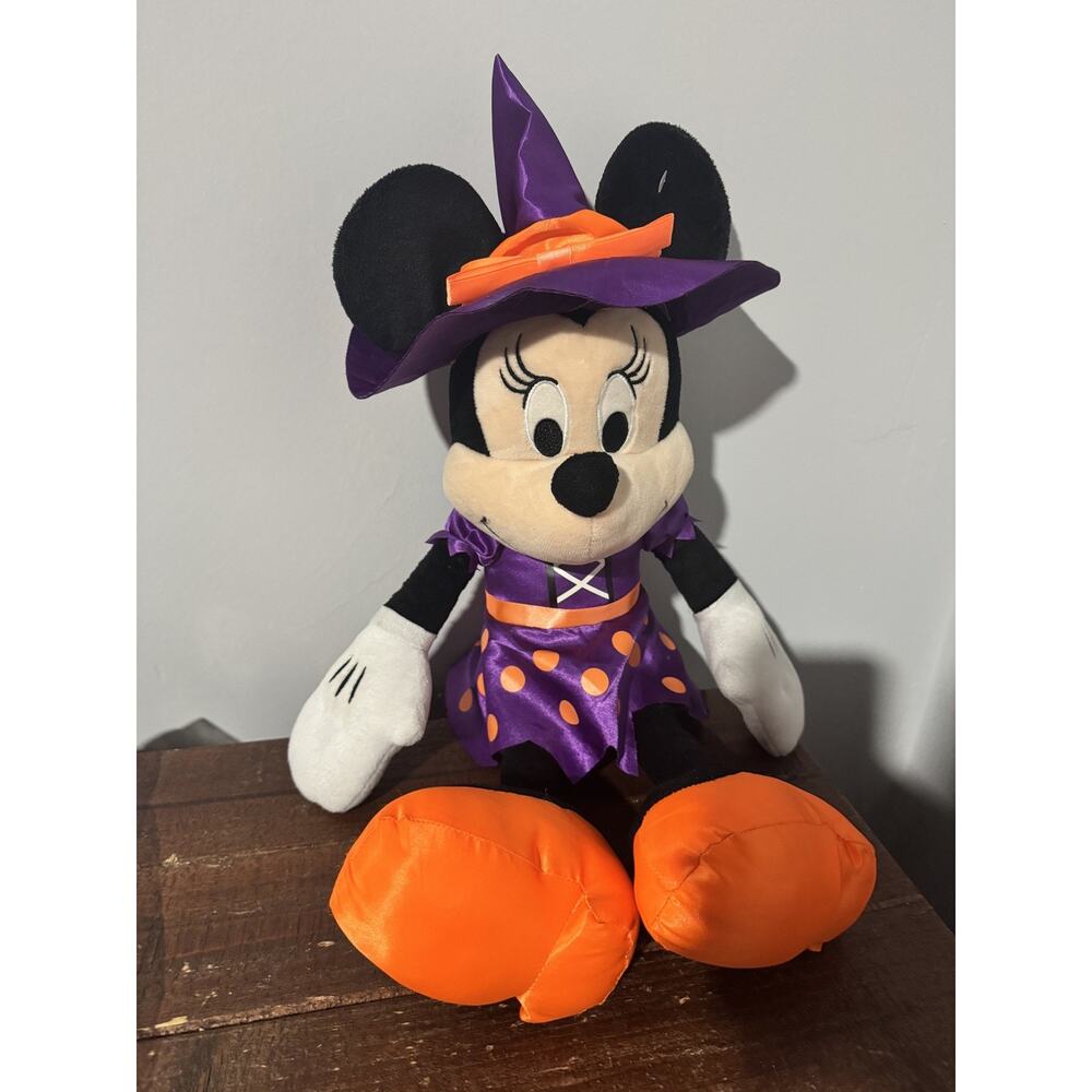 Halloween Minnie Mouse Witch Plush 18" Disney Minnie Mouse Stuffy